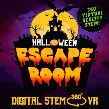 Preview of Halloween 360 VR Digital Escape Room/Breakout-STEM