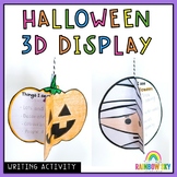 Halloween 3D Craft | Halloween Writing and reflection activity