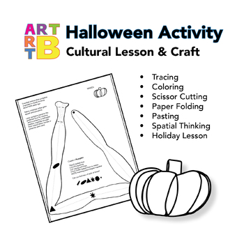 Preview of Halloween 3D Pumpkin Paper Craft Activity with Read-A-Loud Cultural Lesson