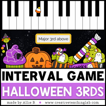 Preview of Halloween Intervals Game Major Minor Thirds Digital Music Theory