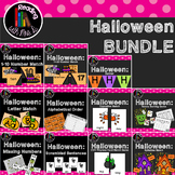Halloween 10 Literacy and Math centers bundle