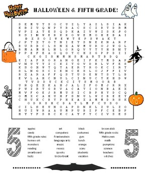 5th grade word search worksheets teaching resources tpt