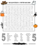 Halloween 5th Grade Word Search