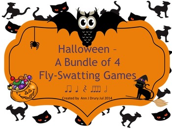 Preview of Halloween - A Bundle of Fly Swatting Games to Practice Rhythm Reading