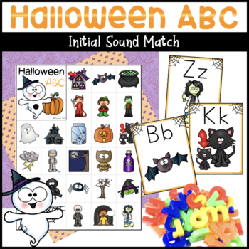 Preview of Halloween Alphabet Letter Sound Match - Halloween Beginning Sounds Activity
