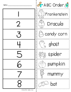 halloween abc order freebie by jennifer bates teachers pay teachers