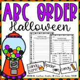 Halloween ABC Order Center and Worksheets
