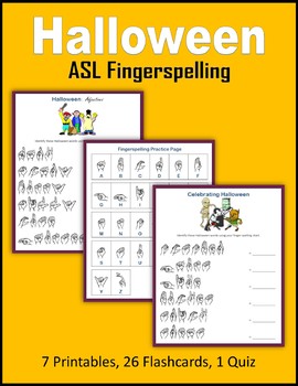 Preview of Halloween - ASL Fingerspelling (Sign Language)