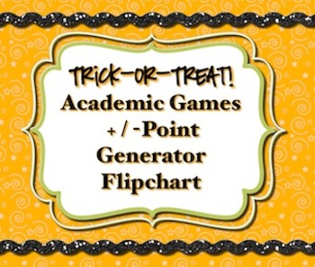 Preview of Halloween *Academic Games* Point Generator *Promethean Flipchart*