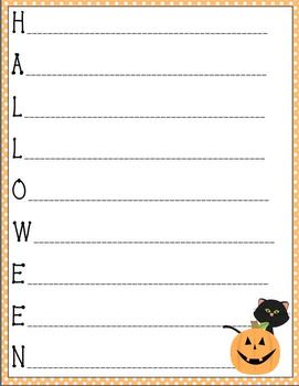 Download Halloween Acrostic Poem by Teacher By The Bay | TpT
