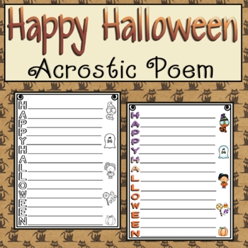 Preview of Halloween Acrostic Poem