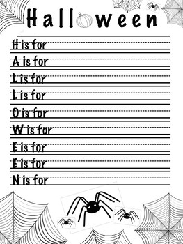 Halloween Acrostic Poem Worksheet by Grades and Glitter | TpT