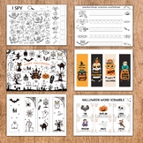 Halloween Activites Games - coloring pages - stickers - Re