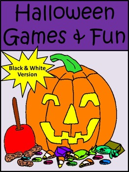 Halloween Activities: Halloween Games & Fun Activities - B/W Version