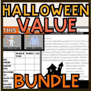 Preview of Halloween Activities  | 5th Grade | Halloween Science Lab | Math | Puzzles