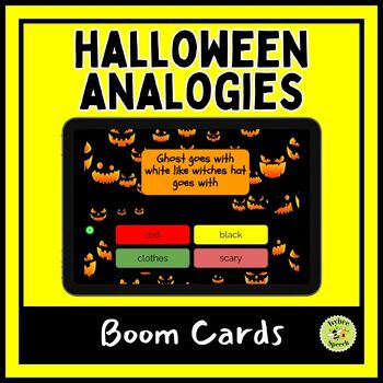 Preview of Halloween Activities Analogies Boom Cards