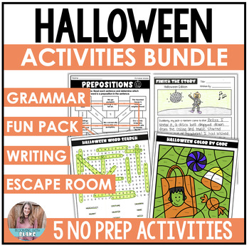 Preview of Halloween Activities BUNDLE for 3rd, 4th, & 5th Grade - Writing, Grammar, & More