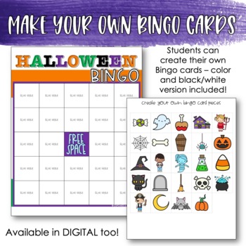 Halloween Activities Bingo Game by Cupcakes n Curriculum | TpT