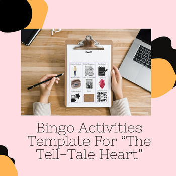 Preview of Halloween Activities  Bingo Template "The Tell-Tale Heart"| Editable Bingo Card