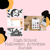 Halloween Activities Bundle | High School Halloween Podcas