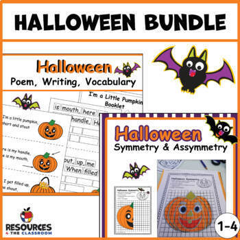 Preview of Halloween Bundle - Math and ELA