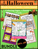Halloween Activities Bundle- Word Search, Coloring pages, 