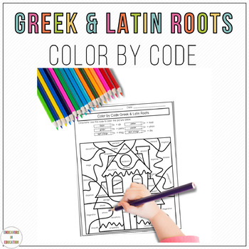 Preview of Halloween Activities | Color by Code Greek and Latin Roots