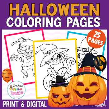 Preview of Halloween Activities Coloring Book