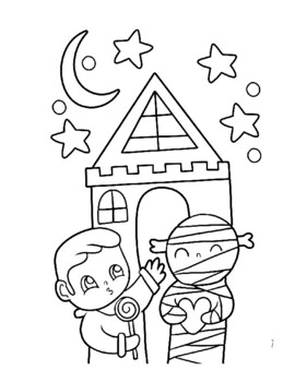 Preview of Halloween Activities & Coloring Pages (Ages 4 - 6)