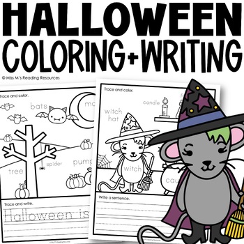 Preview of Halloween Activities Coloring Pages | Halloween Writing Activities