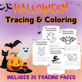 Halloween Activities Coloring Pages Printable | Tracing an