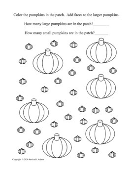 Halloween Activities Count the Pumpkins Math Activity for Preschool