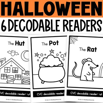 Preview of Halloween Activities Decodable Readers Kindergarten CVC Words Science of Reading