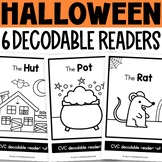 Halloween Activities Decodable Readers Kindergarten CVC Wo