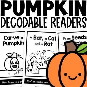 Preview of Halloween Activities Decodable Readers Kindergarten Pumpkin Crafts CVC Words