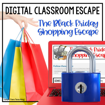 Preview of Thanksgiving Activities Digital Escape Room Math Game Black Friday