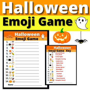 Halloween Emoji Trivia Game Resource Activity No Prep by IncredibleDesigns