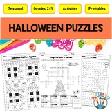 Halloween Activities Fun Pack Halloween Math Puzzles Cross