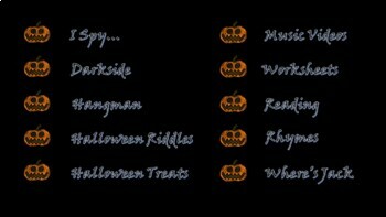 Preview of Halloween Activities - Games, Music, Videos, Worksheets, Rhymes, Riddles...