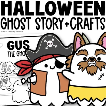 Preview of Halloween Activities Ghost Craft and Story | Halloween Writing Bulletin Board
