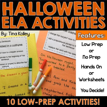 Preview of Halloween Activities - Halloween ELA Activities - 5th Grade ELA Activities