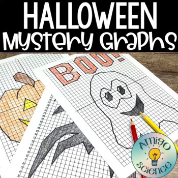 Preview of 6th Grade Halloween Math - Coordinate Graphing Mystery Pictures