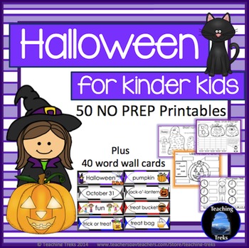 Preview of Halloween Activities: Halloween Math Worksheets and Halloween Literacy