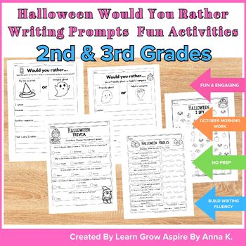 Halloween would you rather writing prompts fun activities