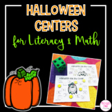 Kindergarten Halloween Centers for Literacy and Math