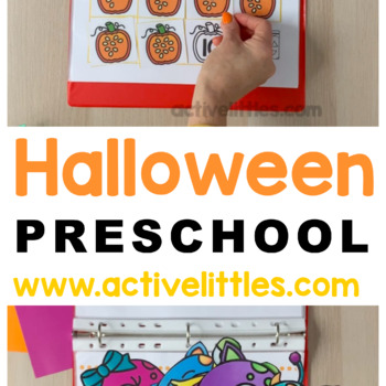 Preview of Halloween Activities Math and Literacy Center Preschool and Pre-K