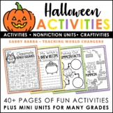 Halloween Activities | Mini Units | Craftivities