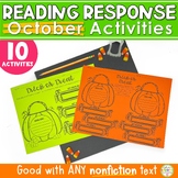 Halloween Activities NONFICTION Reading Response Sheets | 