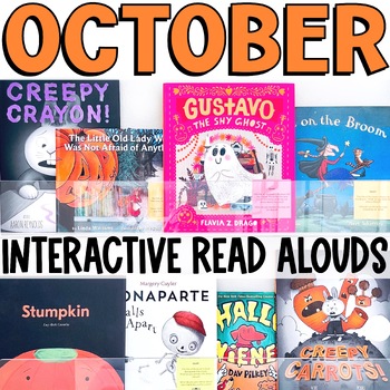 Preview of Halloween Activities October Interactive Read Alouds BUNDLE Fall Read Aloud