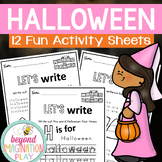 Halloween Activities October No Prep Printables for Little Ones